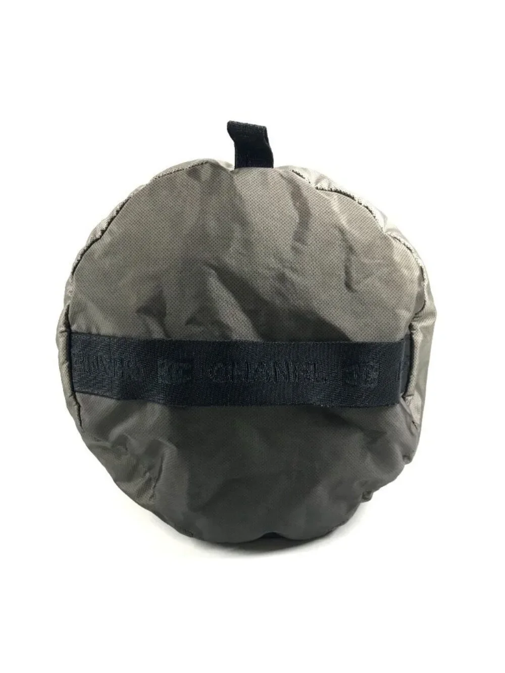 Chanel Boston Bag Logo Nylon Gray